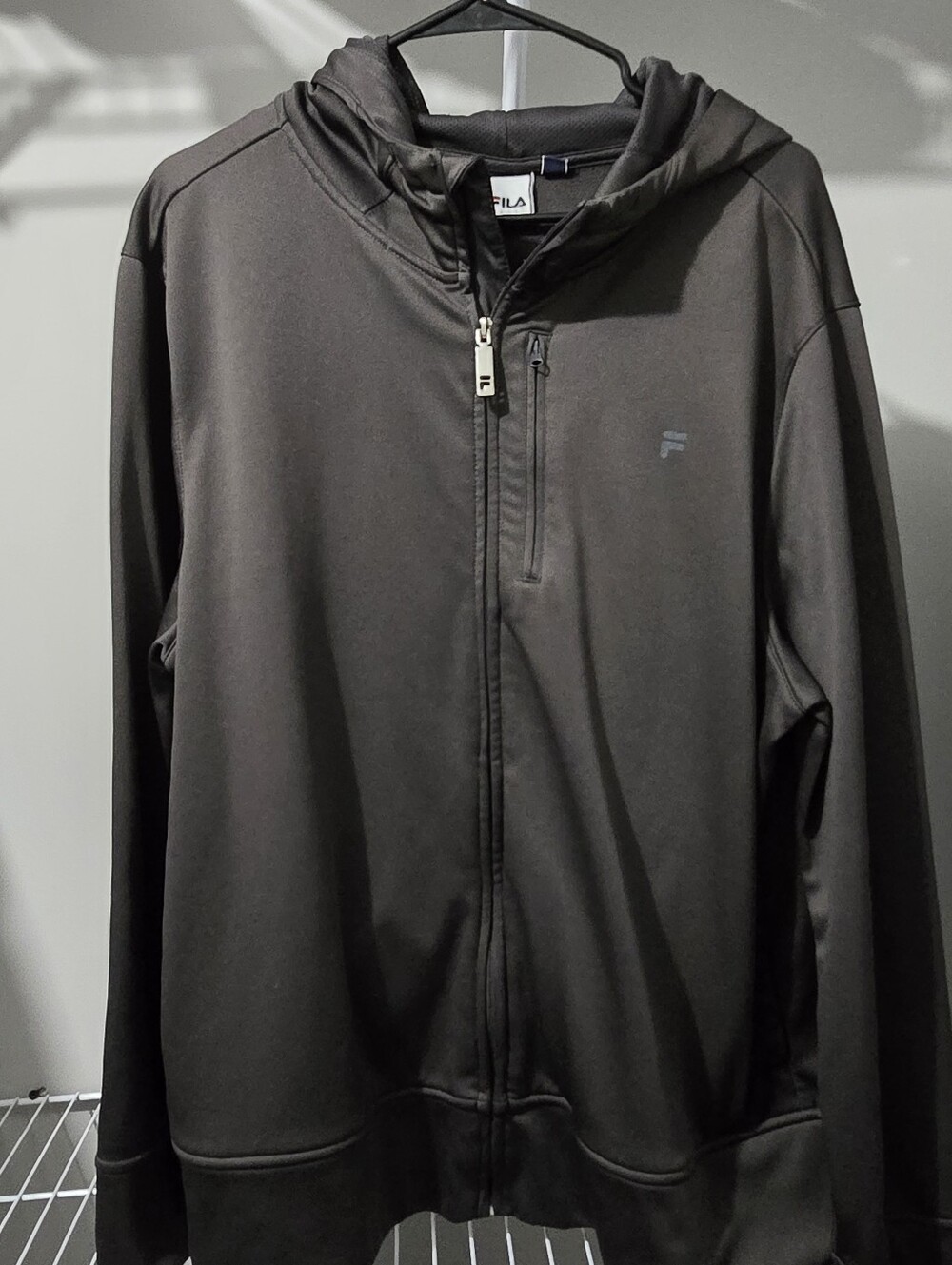 FILA Men's Black Full-Zip Hooded Sweatshirt